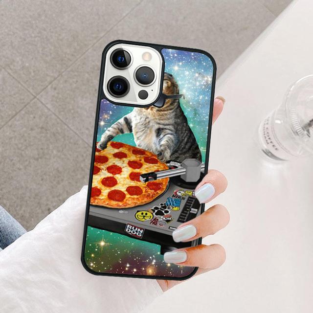 Милый Чехол для Телефона с Котом GINGER PIZZA Для iPhone 17 Air 15 16e 14 13 12 Pro Max 11 Pro Max Plus Coque Shell
