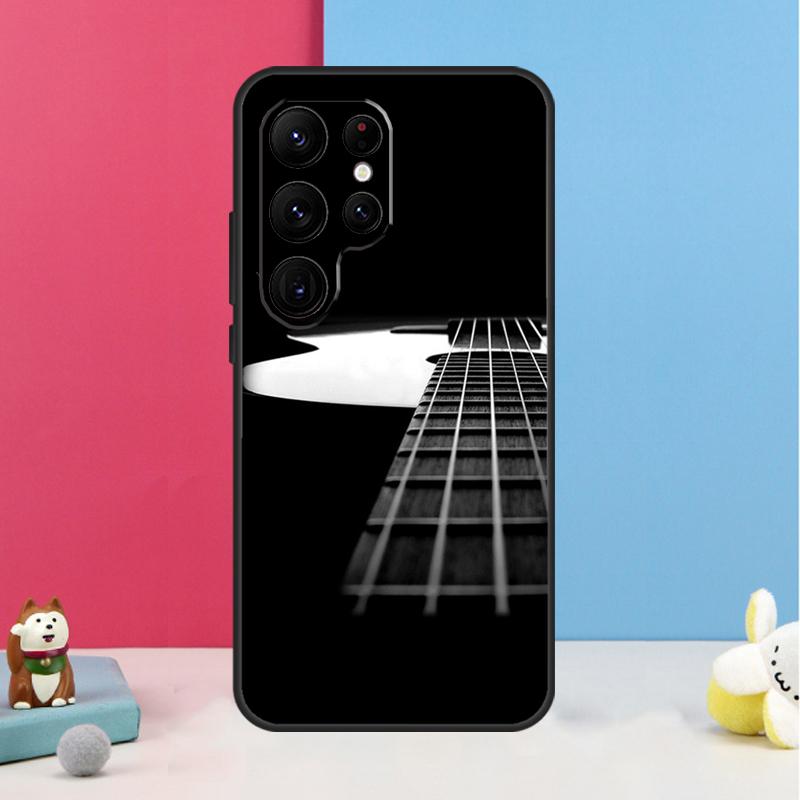 Винтажный Чехол с Музыкальными Гитарами для Samsung Galaxy S23 Ultra S24 S22 Note 20 10 Plus S8 S9 S10 S21 S20 FE Задняя Крышка