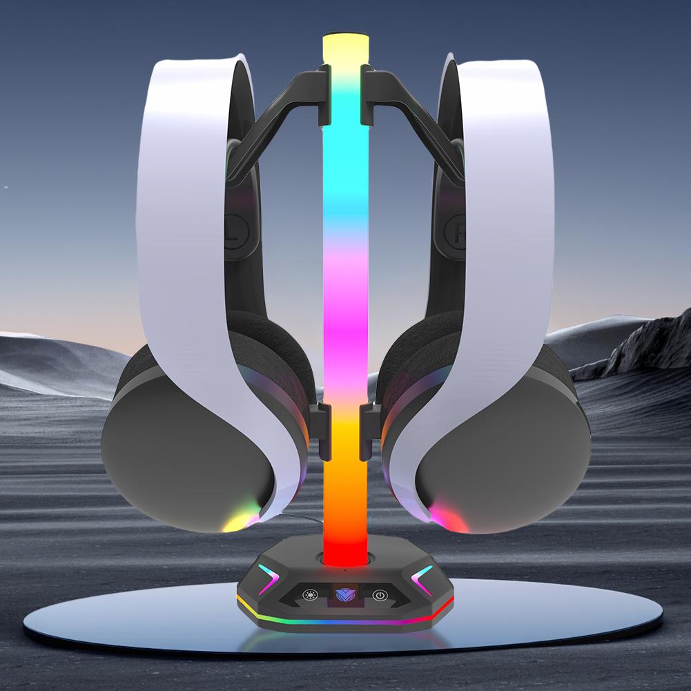 RGB Подставка для наушников Крючок для контроллера 9 режимов освещения для настольной стойки-вешалки для контроллера Держатель для наушников для ПК Аксессуары для наушников