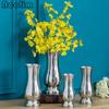 Stainless Steel Tabletop Vase Modern Minimalist Fashion Ornaments Crafts Home Office Decoration Vase