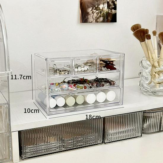 Акриловый пылезащитный органайзер в виде ящика для ювелирных изделий и косметики