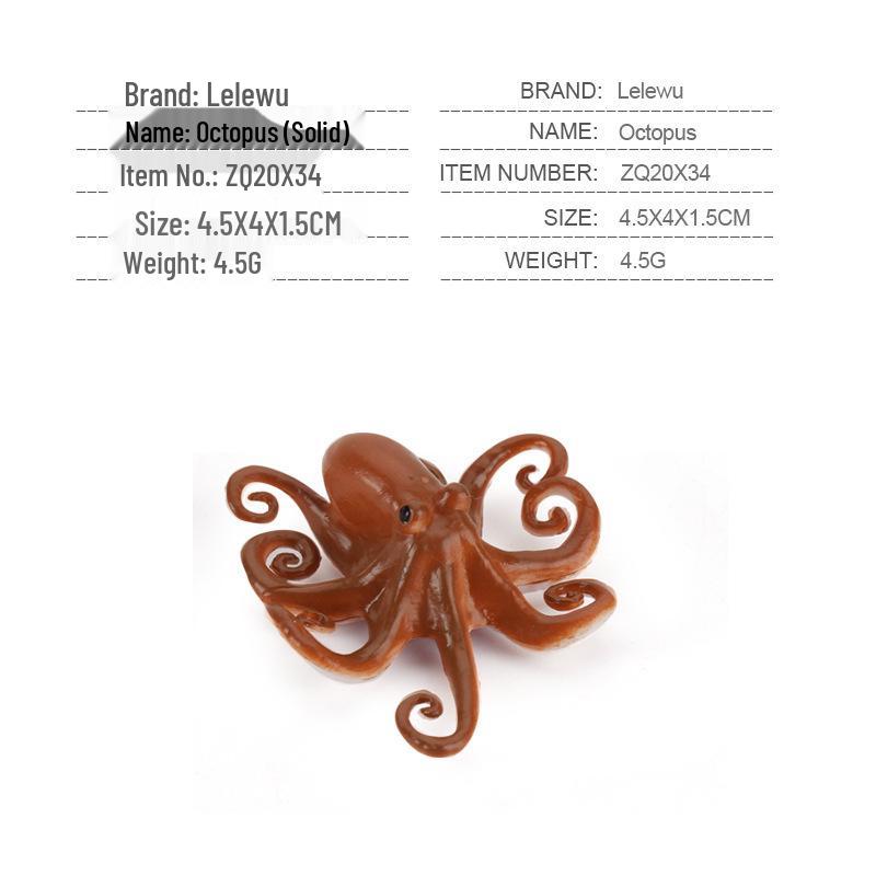 Children's Marine Animal Model Set: Mini Whale, Shark, Dolphin, Turtle, Sea Lion