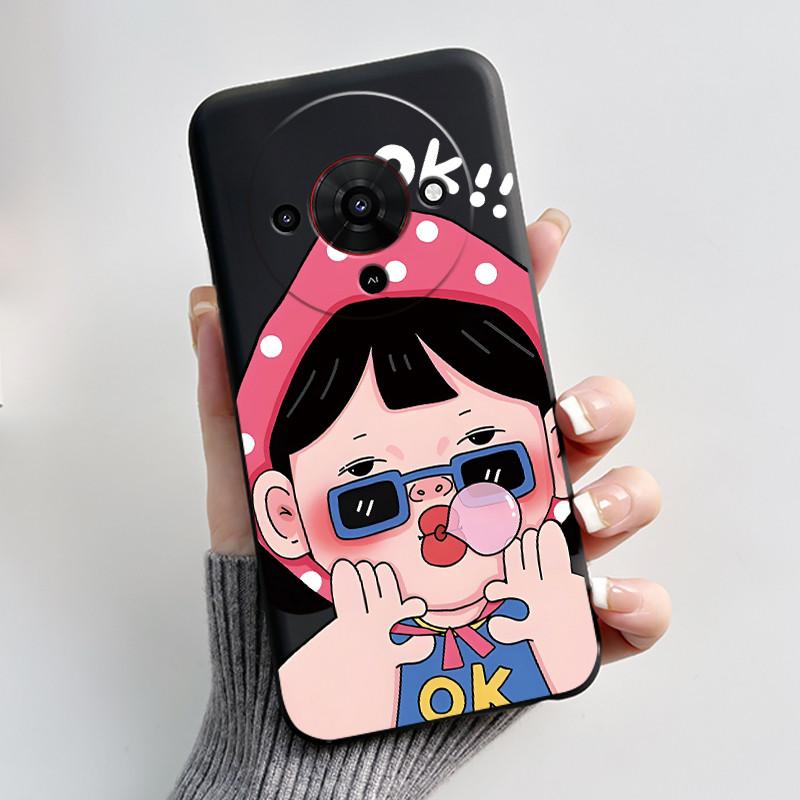 Милый мультяшный чехол для ZTE Blade A76 5G Z2469N Capa Funda Печатный корпус Защитная крышка Мягкий силикон Черный корпус Coque