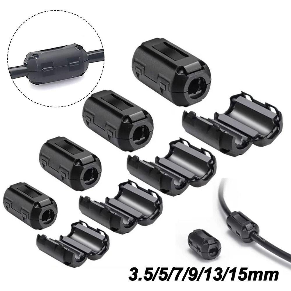 10pcs Nickel-Zinc Material Cable Filter Anti-Interference Magnetic Ring Degaussing Application