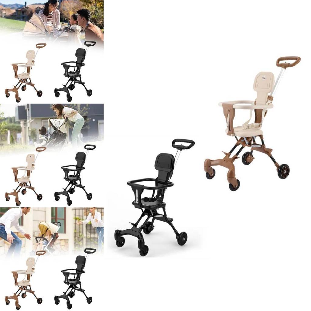 Детская коляска с высокой посадкой Легкая рама из алюминиевого сплава с безопасной конструкцией