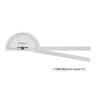 SK Protractor No. 1000, Made In Japan, with Rod Graduations, Silver Finish, Two Rods, PRT-1000SW