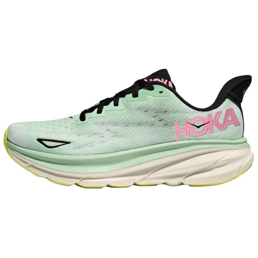 HOKA One One Clifton 9 Soft Comfortable Slip Resistant Durable Low Top Casual Running Shoes Women Sneaker Green 1127896-MNW