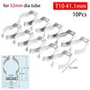 10Pcs Clamp Holders Lamp Tube Clip Heavy Duty Pipes Clamp Spring Terry Clip  for 25mm/32mm Dia Tube