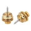 Guitar Strap Lock Straplock Button Flat Head Safety Chrome Plated 2pcs for Guitar Bass Golden