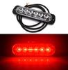 Fog Lamp 6 LED 12V-18V, Red, 12-24V, Off-Road