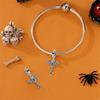 Halloween Party Copper Metal Gothic Retro Cross Bat Patterned Pendant Bead Component Bead Component Compatible With Charm Bead Components Do It