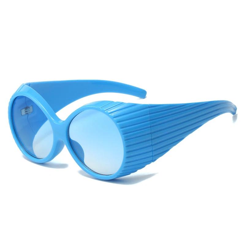 SHAUNA винтажные овальные негабаритные женские солнцезащитные очки модные градиентные оттенки UV400 мужские трендовые солнцезащитные очки в стиле панк