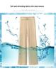 Women's Loose Summer High-Waist Slimming Wide-Leg Straight Pants - Solid Color with Excellent Drape