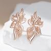 Golden Flower Large Earrings Hollow Embossed Women Luxury Accessories Costume Jewelry