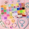 Children's Necklace & Jewelry Toy Set: 54-Compartment Beaded Bracelets & Earrings DIY Kit