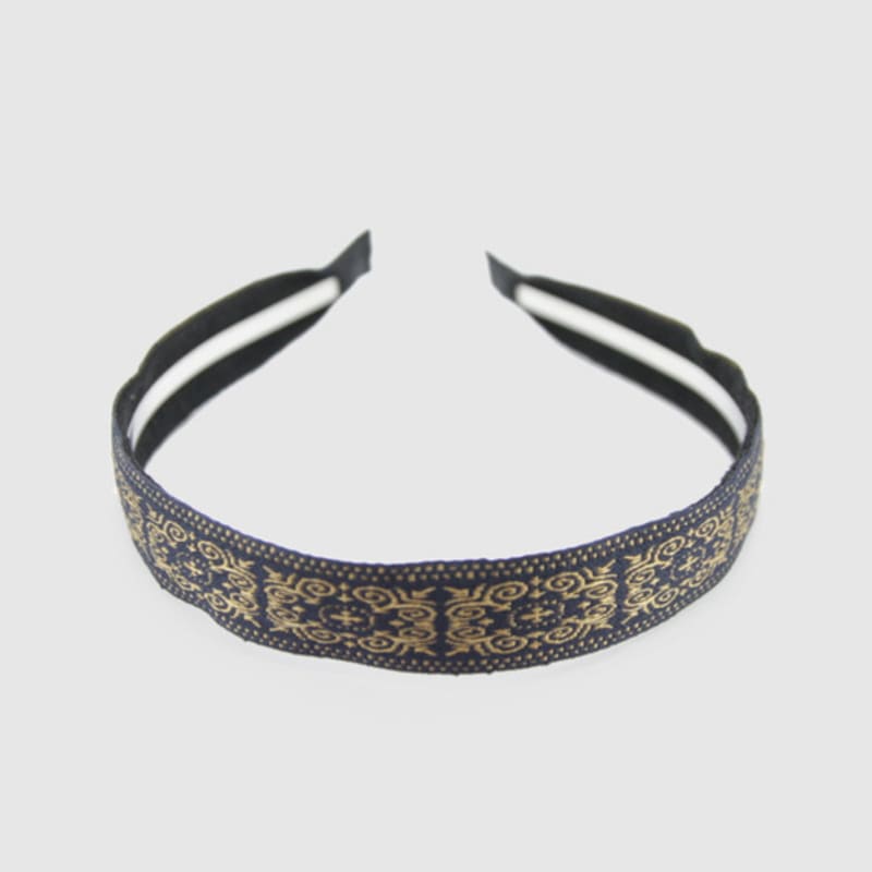 ЛАЛА Богемная импортная повязка на голову M-Золото