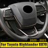 ABS Car Steering Wheel Button Panel Cover Trim Sticker For Toyota Highlander XU70 Kluger 2020 2021 2022 2023 Hybrid Accessories