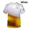 Men's Cool Beer T-shirt 3D Printed Personality Graphic Short Sleeve Tees Shirt Casual Summer Streetwear Kid Tops Women Clothes