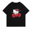 2026 ХеллоКитти Sanrio Печатная Хлопковая Футболка Летний Мультяшный Дизайн Детская С Круглым Вырезом Модная Свободная Посадка Повседневная Одежда