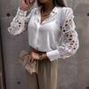 European & American Spring/Summer Women's Lace Patchwork Blouse