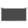 Seat Cushion SOEST 100percent  Polyester Anthracite 120 x 60 x 10 cm