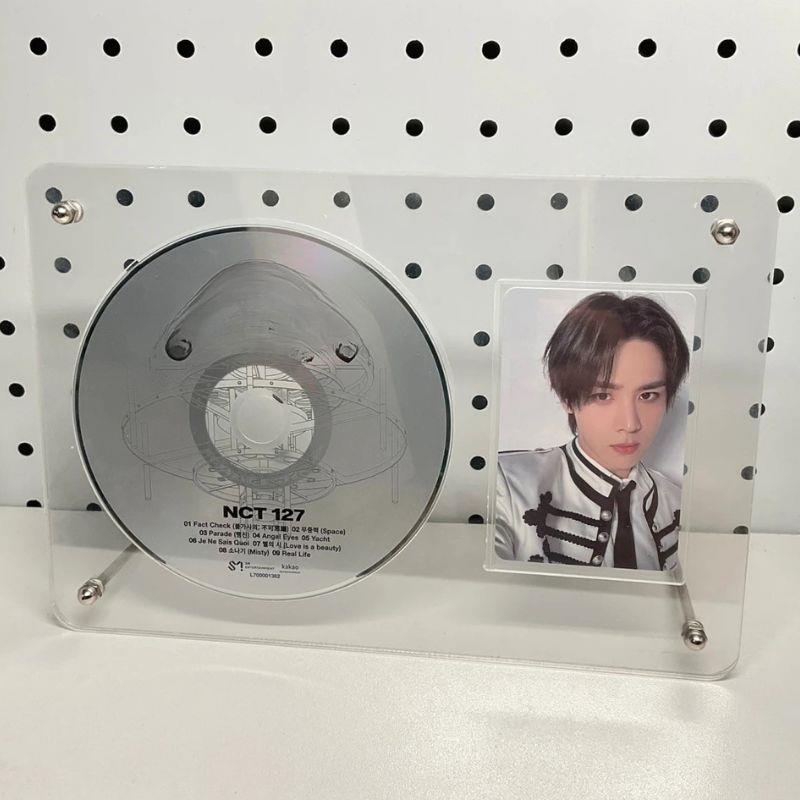 Прозрачная фоторамка для CD с фото айдола Акриловая подставка для фотоальбома Защитный альбом для фотографий Держатель для постеров Чехол для хранения CD