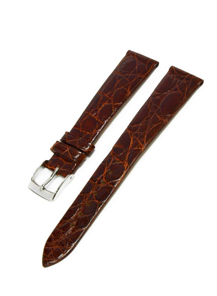 CASSIS Caiman Croco Watch Strap COLMAR 18mm Gold Brown Replacement Tool Included U0000A72041018M (Crocodile Leather)