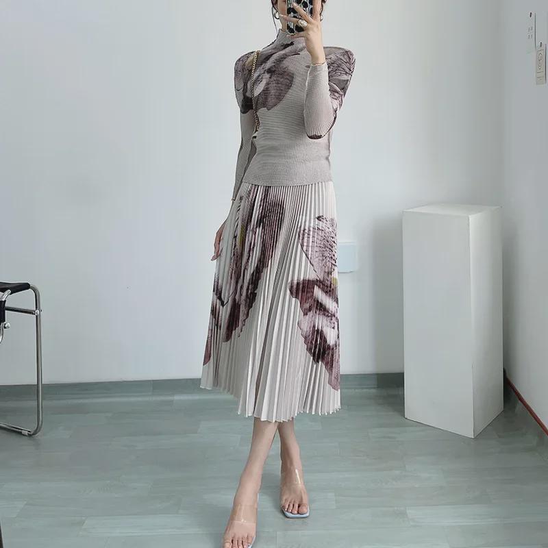 Женские топы с длинным рукавом в складку, новые футболки Purple Temperament, нижние рубашки – серия ME