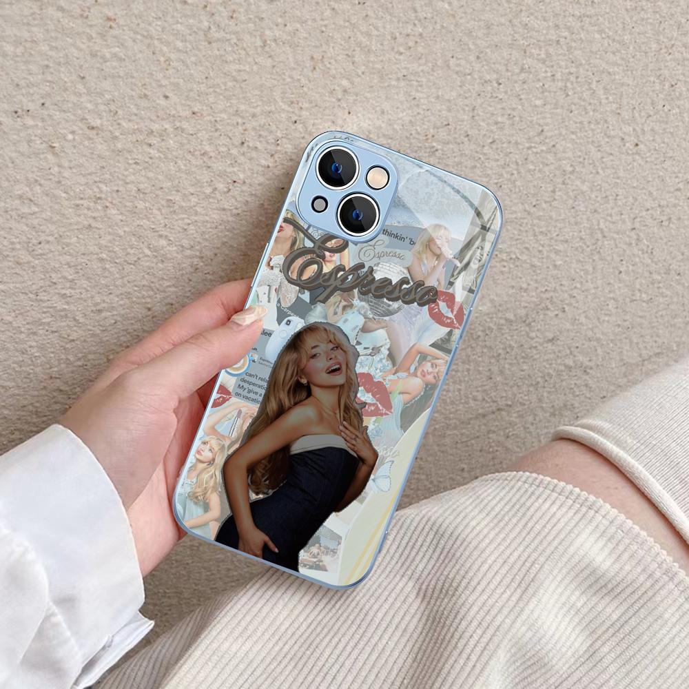 Singer S-Sabrina C-Carpenter Phone Case For IPhone 14 13 12 Mini 11 Pro XS Max X XR 14 Plus Tempered Glass Cover