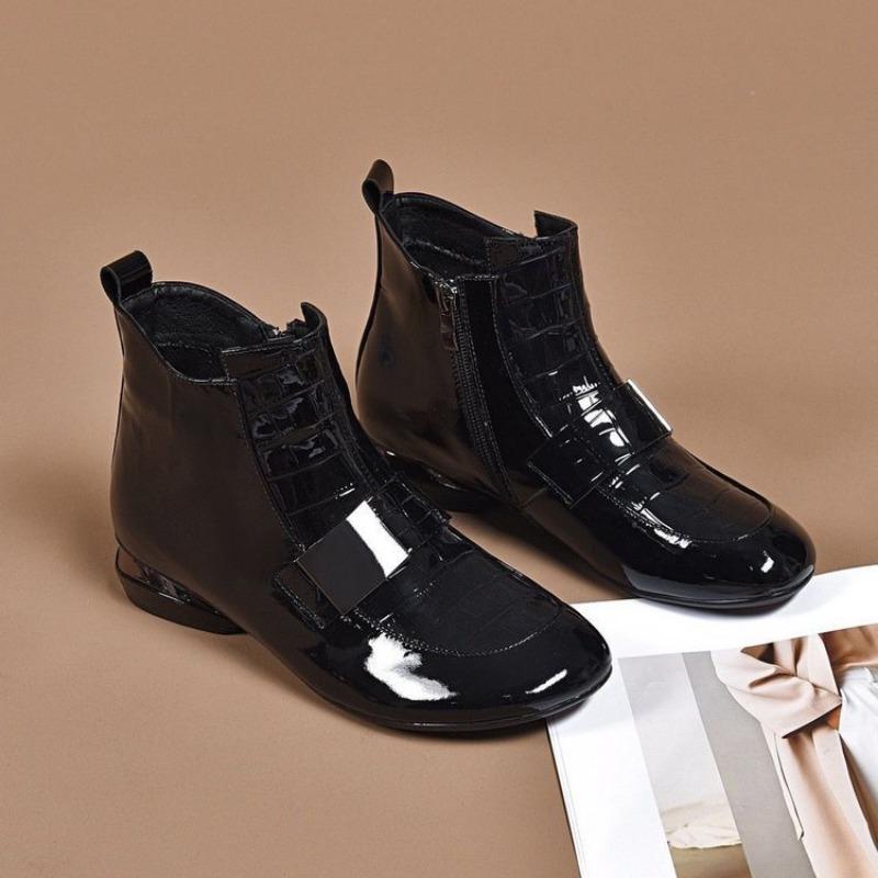 Европейские и американские короткие ботинки челси 2024 года, осень и зима, новый роскошный стиль, универсальные женские ботинки на низком каблуке, Zapatos Mujer