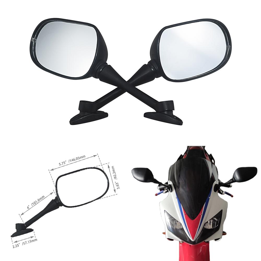 Motorcycle ABS Plastic Rearview Mirror Back Side Mirrors For Honda VFR800 VFR 800 2002-2012 2010 2008 2006 Black