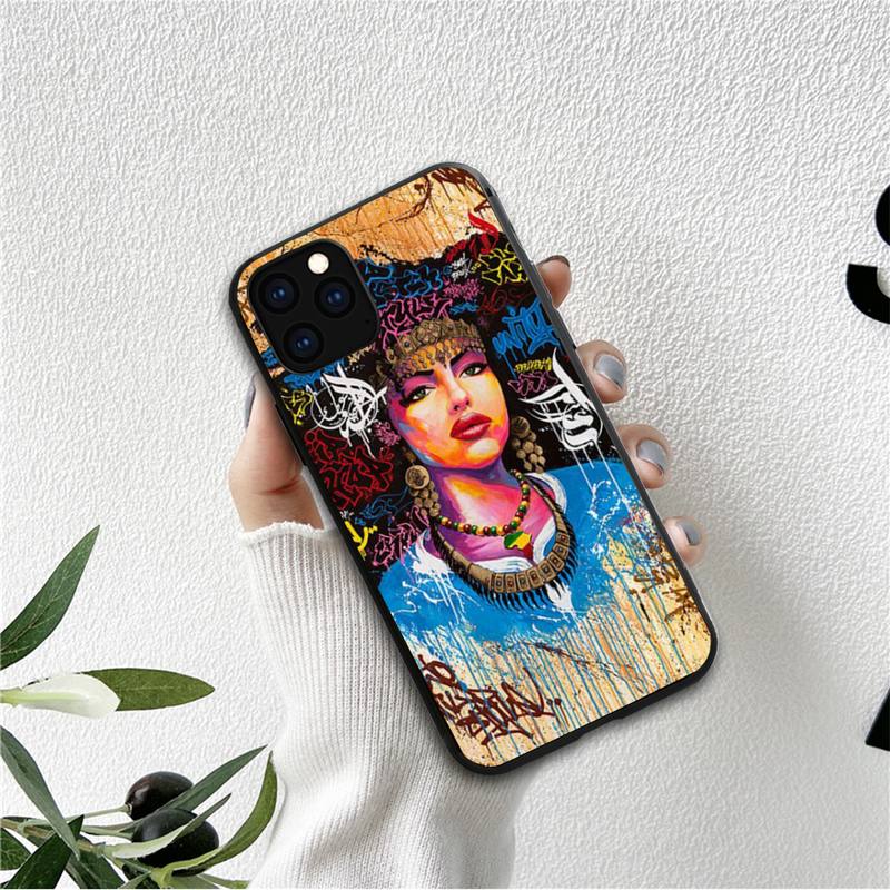 Чехол для телефона Doodle black women fashion girl для iPhone 12 11 13 7 8 6 s plus x xs xr pro max mini shell