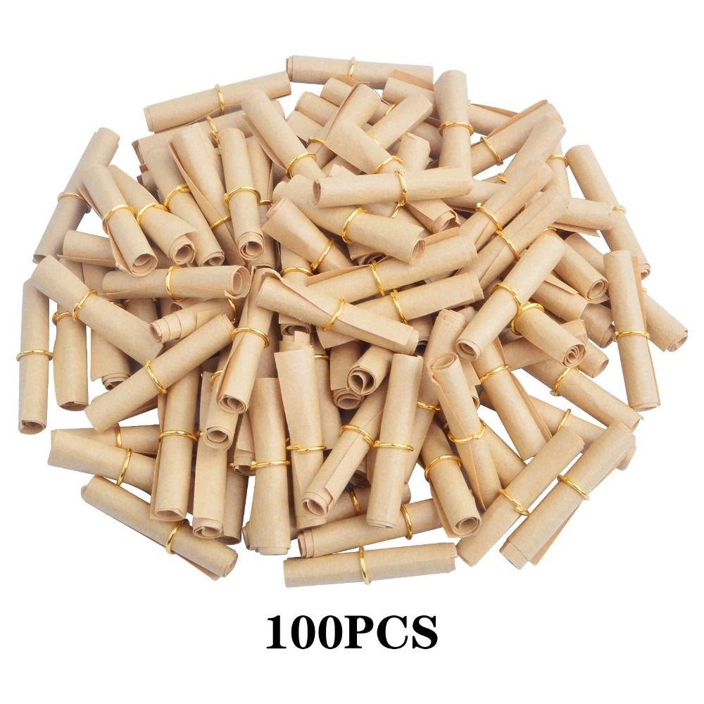 100pcs Paper Mini Scrolls Vintage Lucky Scroll Lucky Scroll Paper Vintage Scrolls Birthday