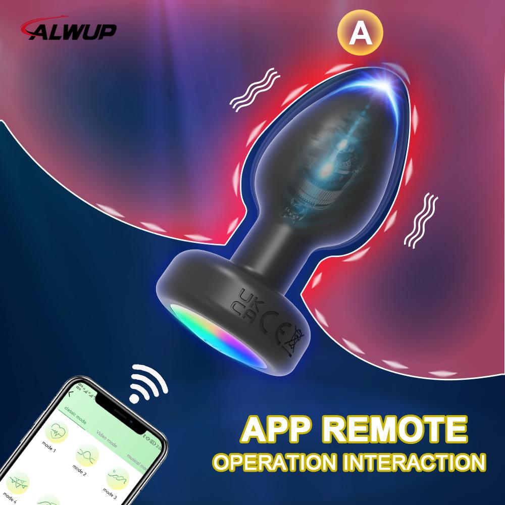 Приложение Control Анальная пробка Вибратор Bluetooth Анальная пробка Мужской массажер простаты Женская Анальная пробка Товары для взрослых Секс-игрушки для женщин Мужчины Геи