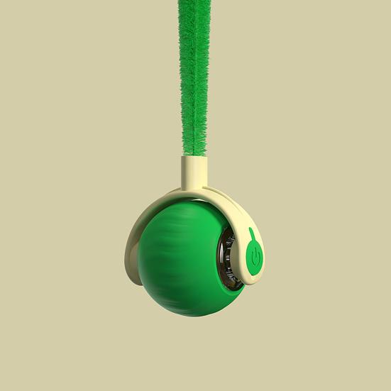 Интерактивная игрушка-мяч для кошек, перезаряжаемый через USB, автоматический движущийся мяч с плюшевым хвостом, умная головоломка для домашних животных для занятий спортом в помещении, снятия стресса