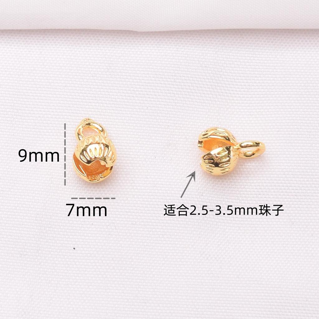 20 шт., сохраняющая цвет пряжка из 18-каратного золота для сумки-бутона, браслет, ожерелье, пуговица, бисерные аксессуары, свободная бусина, конец сумки, соединительная пряжка для кабеля