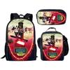 Bbq Ena Dream Pattern Printing Backpack Lunch Bag Pen Case Set For Student Gift