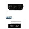 Triple Auto Gauge Set Oil Pressure Water Temp Amp Meter  2" Chrome Panel with White Face TT101324