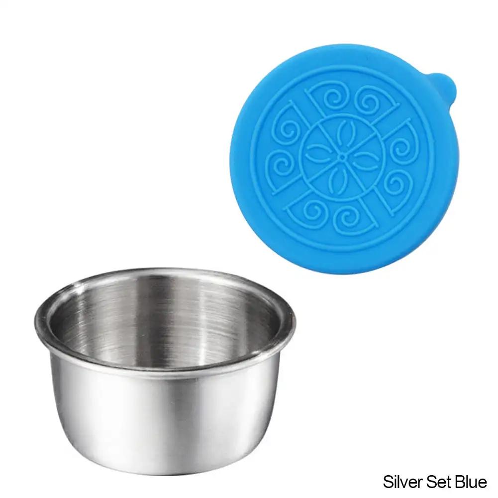 Контейнер для заправки салата объемом 50 мл из нержавеющей стали, небольшой контейнер для приправ с крышками, герметичный, для детей, контейнеры для ланча, коробка