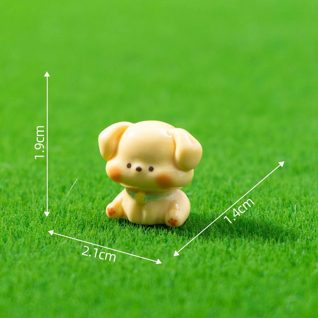 9Pcs/set Cartoon Mini Pet Dog Miniatures Resin Ornament Fairy Garden Decoration Moss Terrarium Micro Landscape
