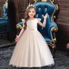 Champagne Big Bowknot European Lace Wedding Bridesmaid Dress Is Suitable For Girls' Spring Long Piano Evening Performance Attire