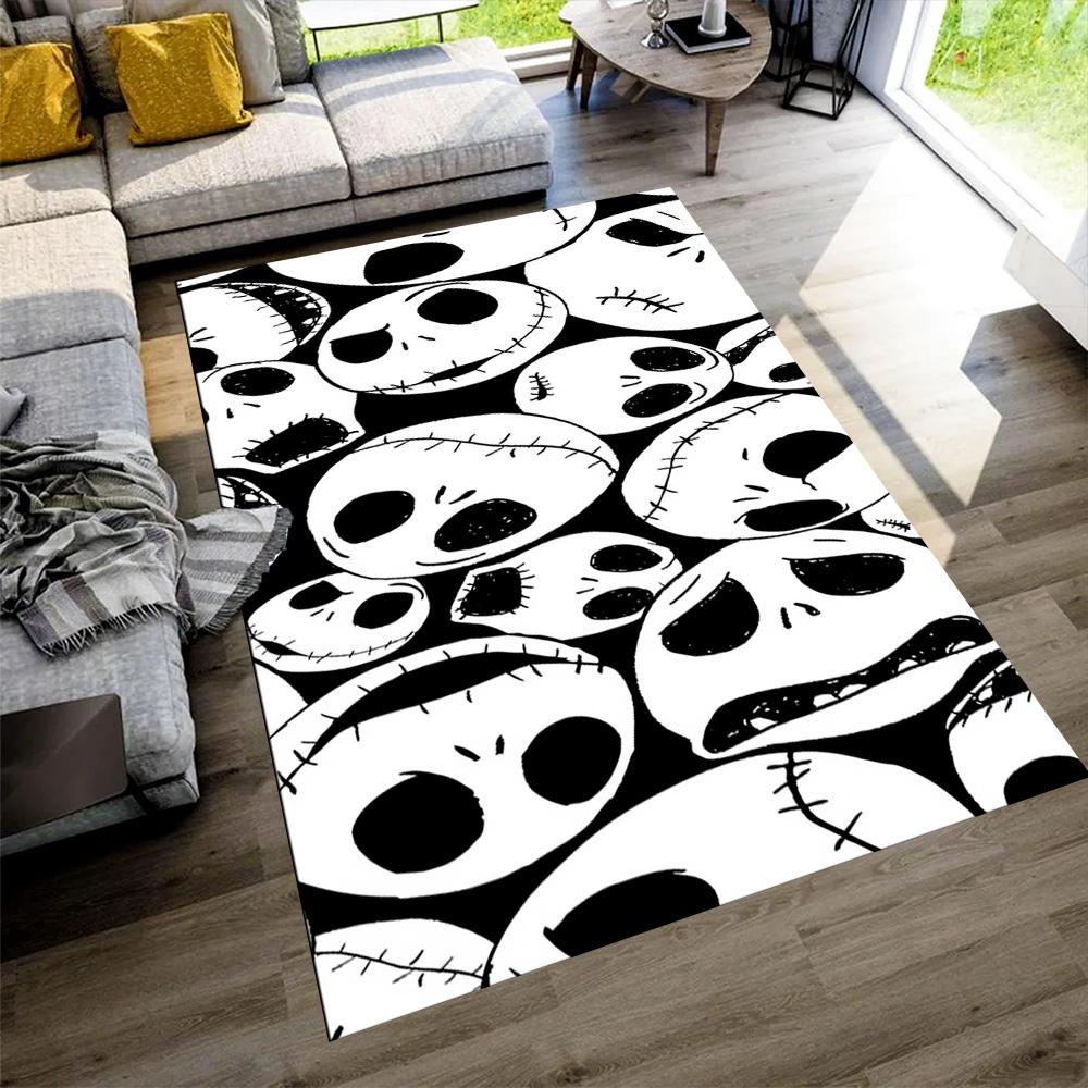 Jack Skellington Floor Rug Office Rug Suitable for Game Room Living Rooms Foyer Outdoor Antislip Carpet Anime Office Decor