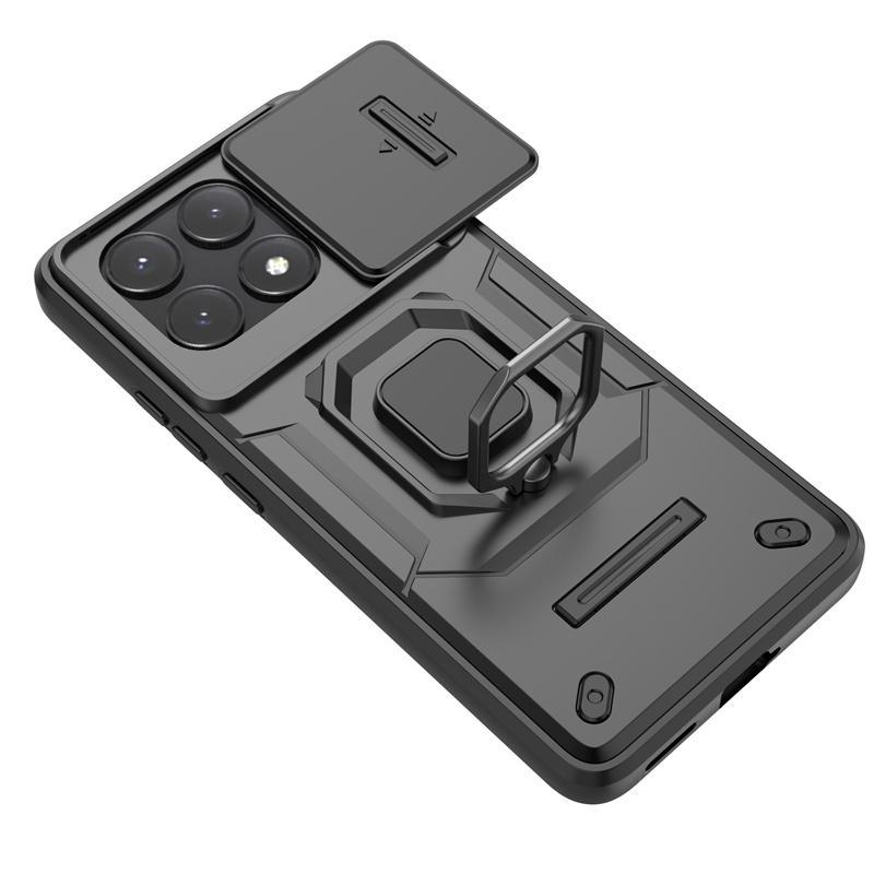 Для Poco X6 Pro 5G чехол магнитное кольцо бронированные чехлы для телефонов Poko Little X6 X 6 Pro X6pro Pocox6pro защита камеры задняя крышка