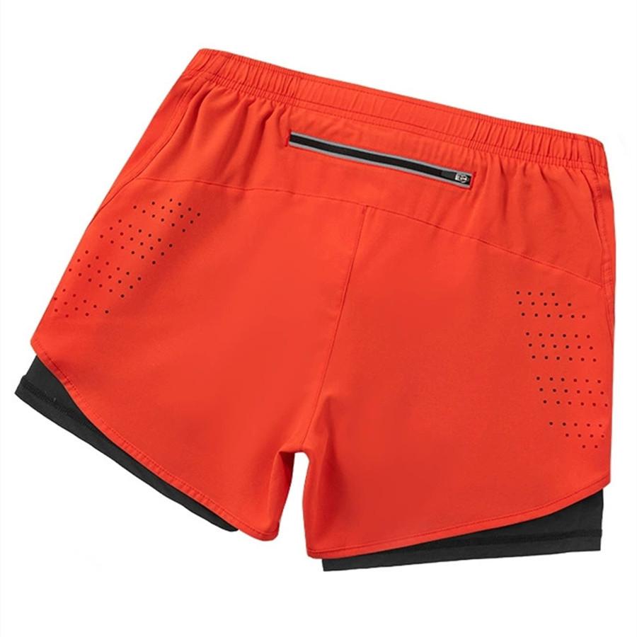 Мужские шорты 2-в-1, двухслойные, со встроенным карманом, быстросохнущие, подходят для занятий в спортзале, фитнесом, пилатесом, спортом на открытом воздухе, бегом, теннисом, бадминтоном