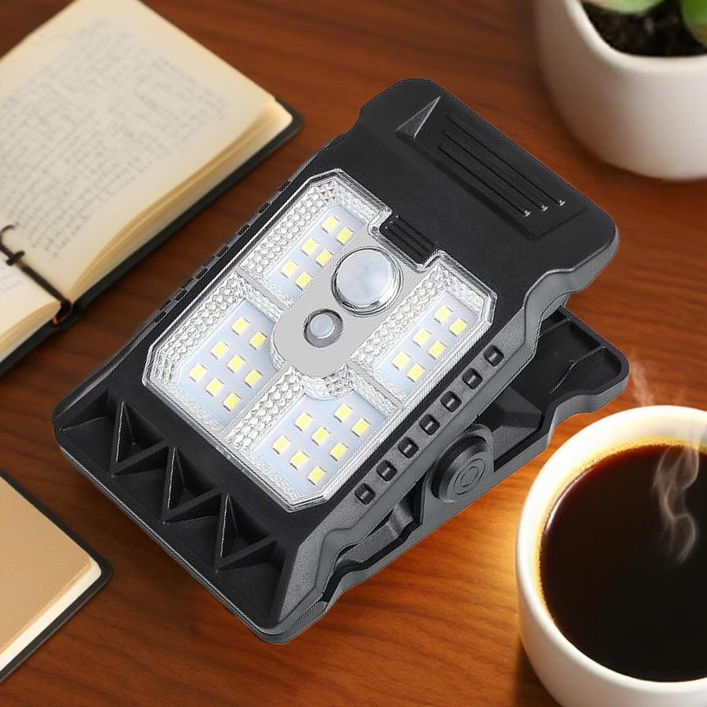 Clip on Solar Lights Motion Sensor Outdoor Solar Clip Light Portable LED Lighting for Garage Camping Backyard Fence Garden Gate