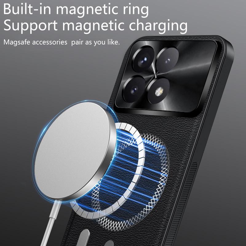 Для POCO X6 X6 Pro кожаный чехол-книжка с полной защитой, магнитный, водонепроницаемый, противоударный, с защитой от отпечатков пальцев