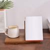 Yousheng Wooden Triangle Book Holder Reading Stand with Coffee Cup Holder Bookmark Organizer Desk Book Page Stand Gift for Reading Lovers