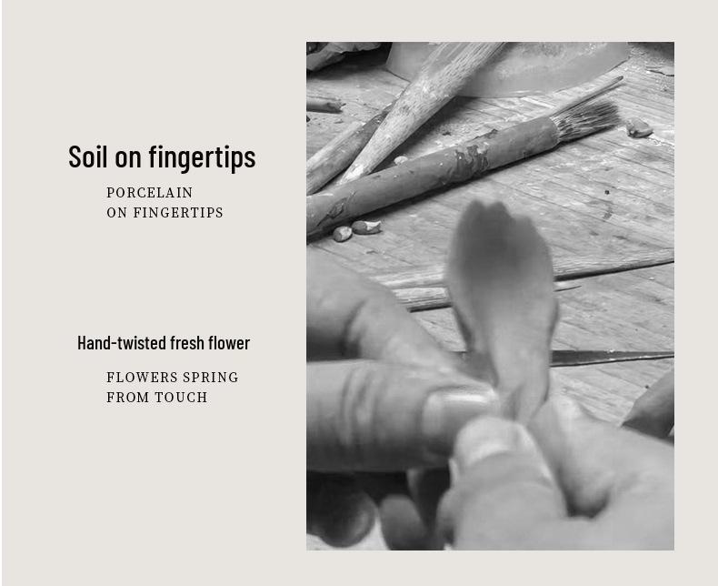 Xichun Hand-Pinched Ceramic Flower Incense Holder | Creative Home Decor Gift