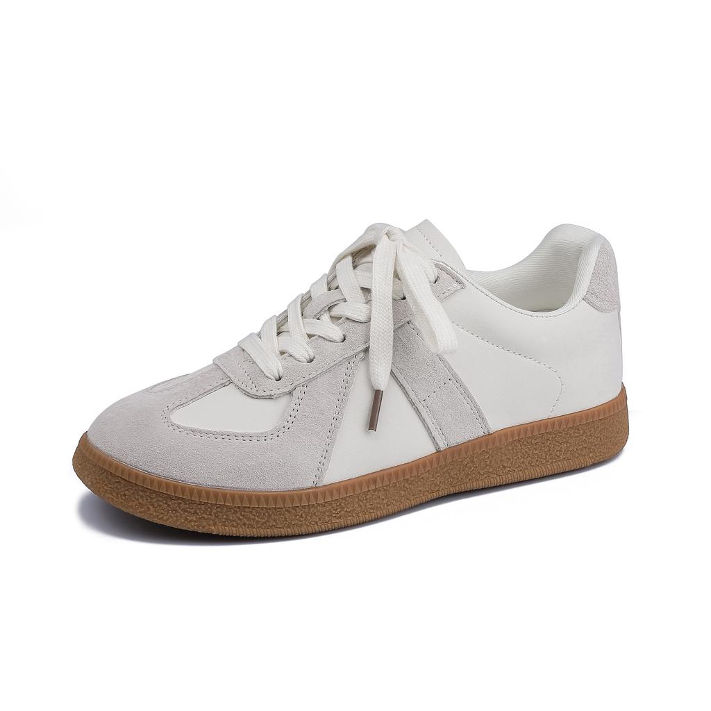 2025 весна новые толстоподошвенные немецкие тренировочные туфли женские удобные мягкие подошвы не устают ноги кампус ветер маленькие свежие плоские туфли