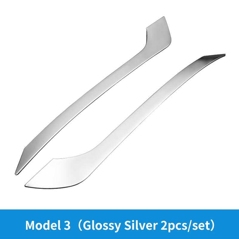 Car Upgrade Stainless Steel Rear Fog Light Protector Cover Trim For Tesla Model 3 Accessories Exterior Chrome